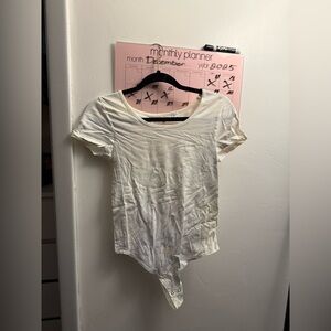 Women's White Seamless Bodysuit